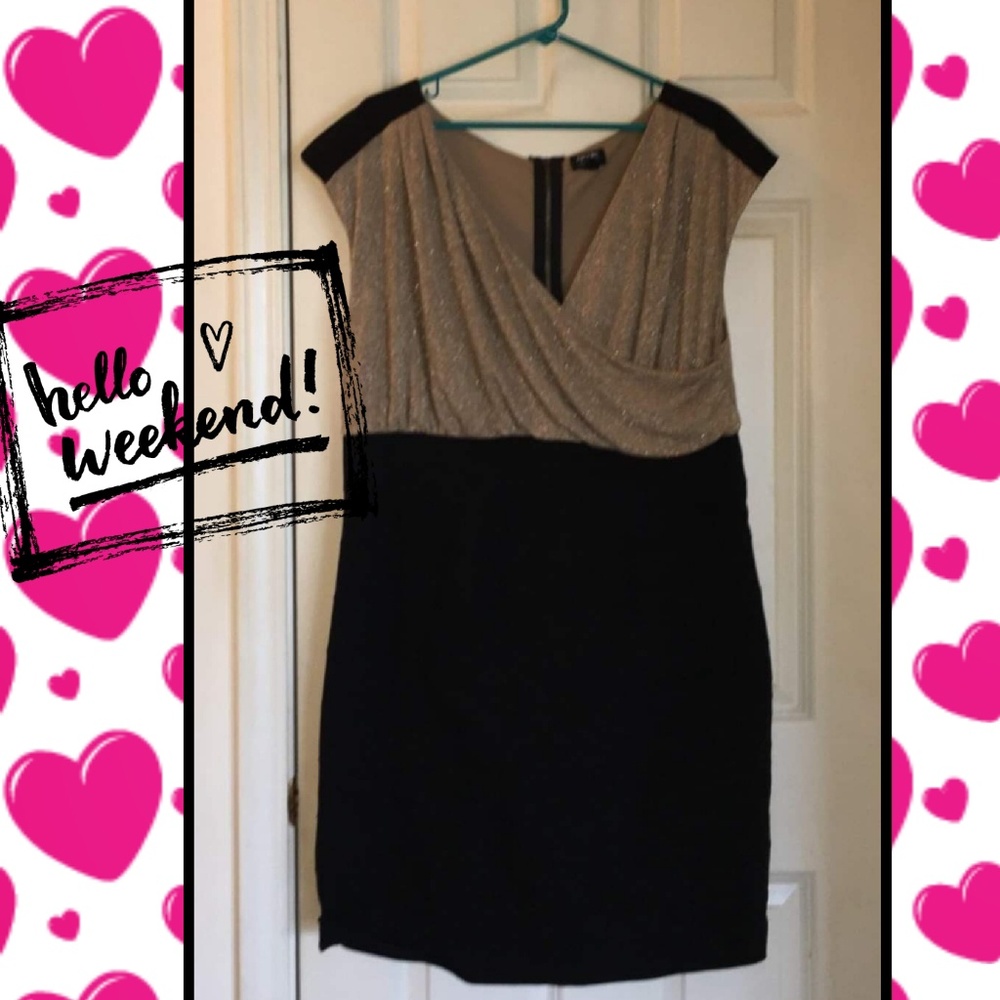 Black & Gold Dress by Nicole Miller